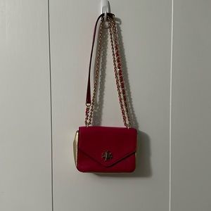 Tory Burch Mini Hot Pink and Gold Purse